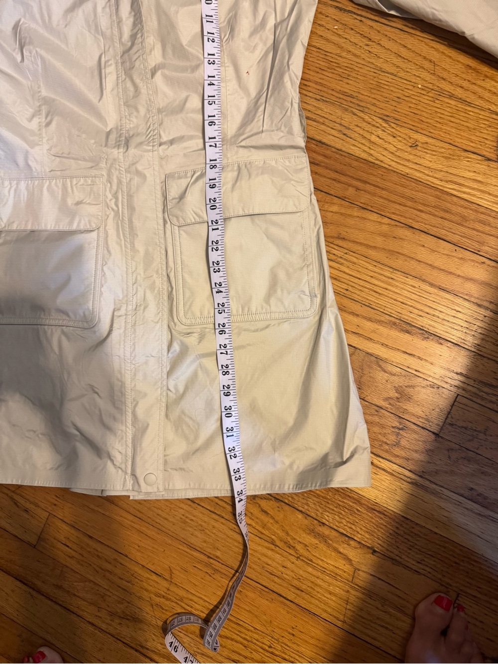 Patagonia Cream Hooded trench rain  Coat used once size S women - Picture 14 of 14